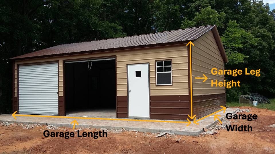 18x21x10 garage side entry with 9x8 garage doors min